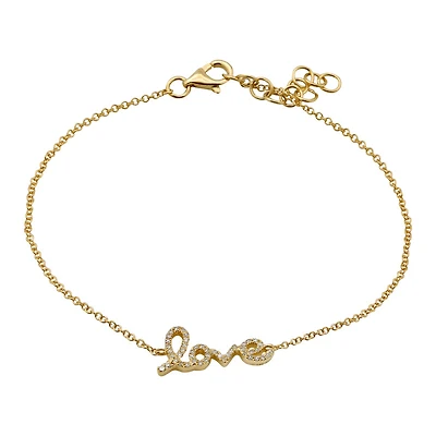 Love Script Diamonds Bracelet