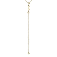 Bezel Set Diamonds Lariat Necklace