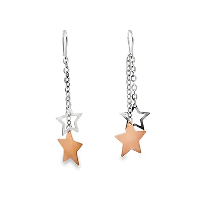Dangle Double Star Earrings
