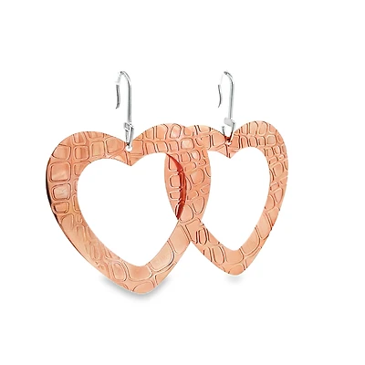 Open Heart Dangle Earrings