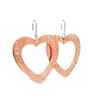 Open Heart Dangle Earrings