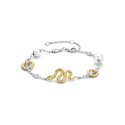 Snake and Pearls Bracelet
