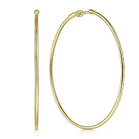 60mm Yellow Gold Hoop Earrings