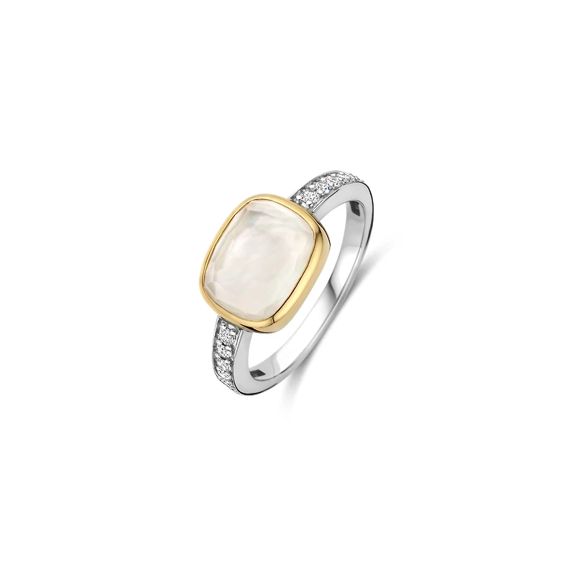 Milky Quartz Facetted Ring