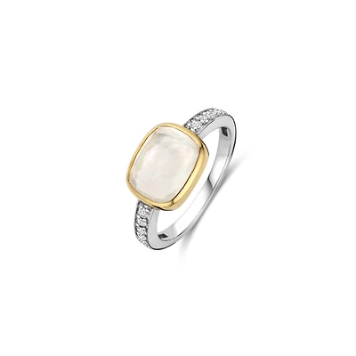 Milky Quartz Facetted Ring