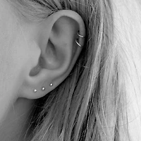 Silver Ball Stud Earrings
