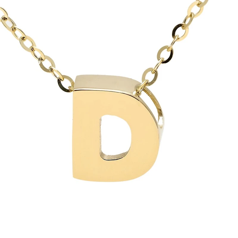 Block 8MM Initial Necklace