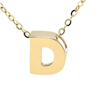 Block 8MM Initial Necklace