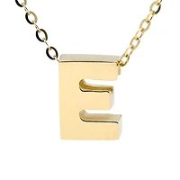 Block 8MM Initial Necklace