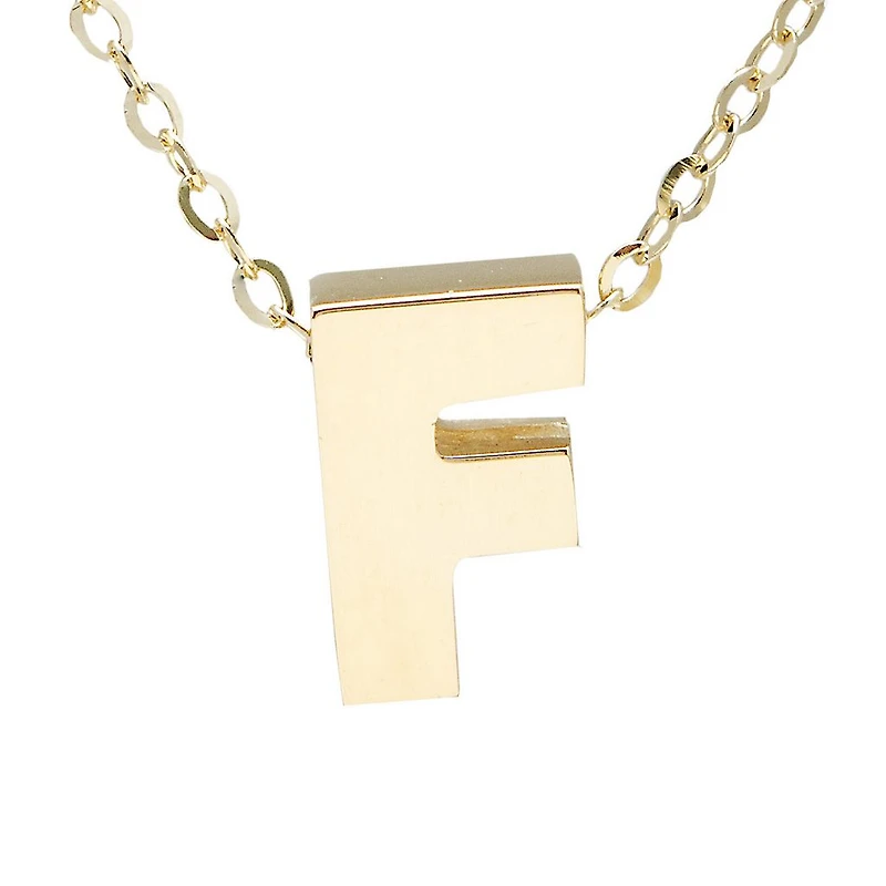 Block 8MM Initial Necklace