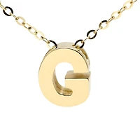 Block 8MM Initial Necklace