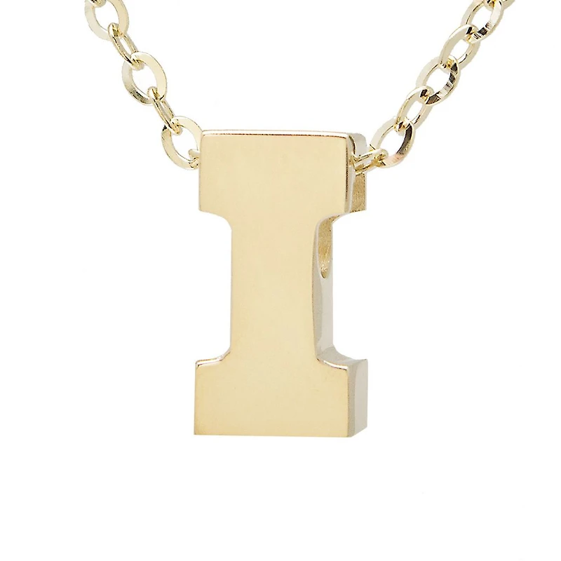 Block 8MM Initial Necklace