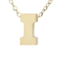 Block 8MM Initial Necklace