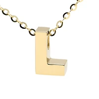 Block 8MM Initial Necklace