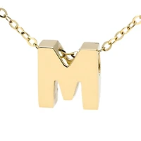 Block 8MM Initial Necklace