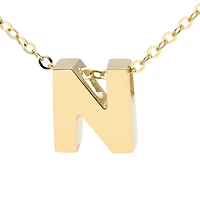 Block 8MM Initial Necklace