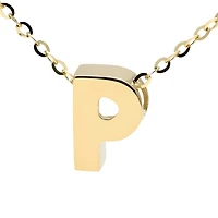 Block 8MM Initial Necklace