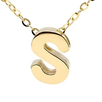 Block 8MM Initial Necklace