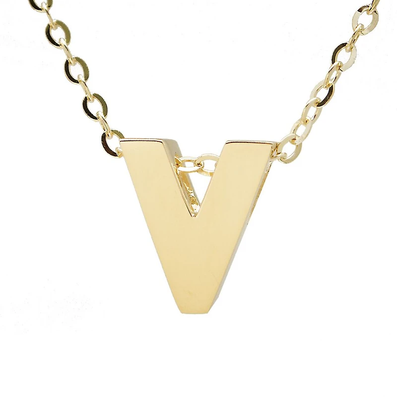 Block 8MM Initial Necklace