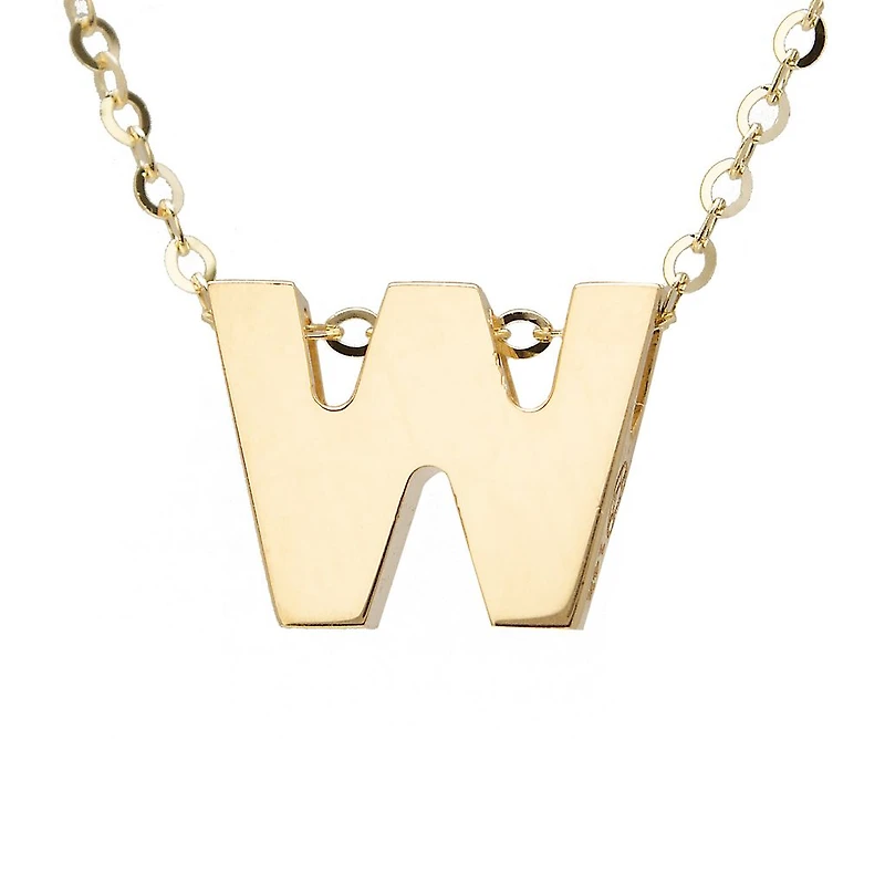 Block 8MM Initial Necklace