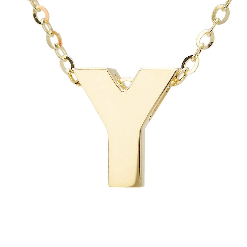 Block 8MM Initial Necklace