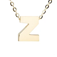 Block 8MM Initial Necklace