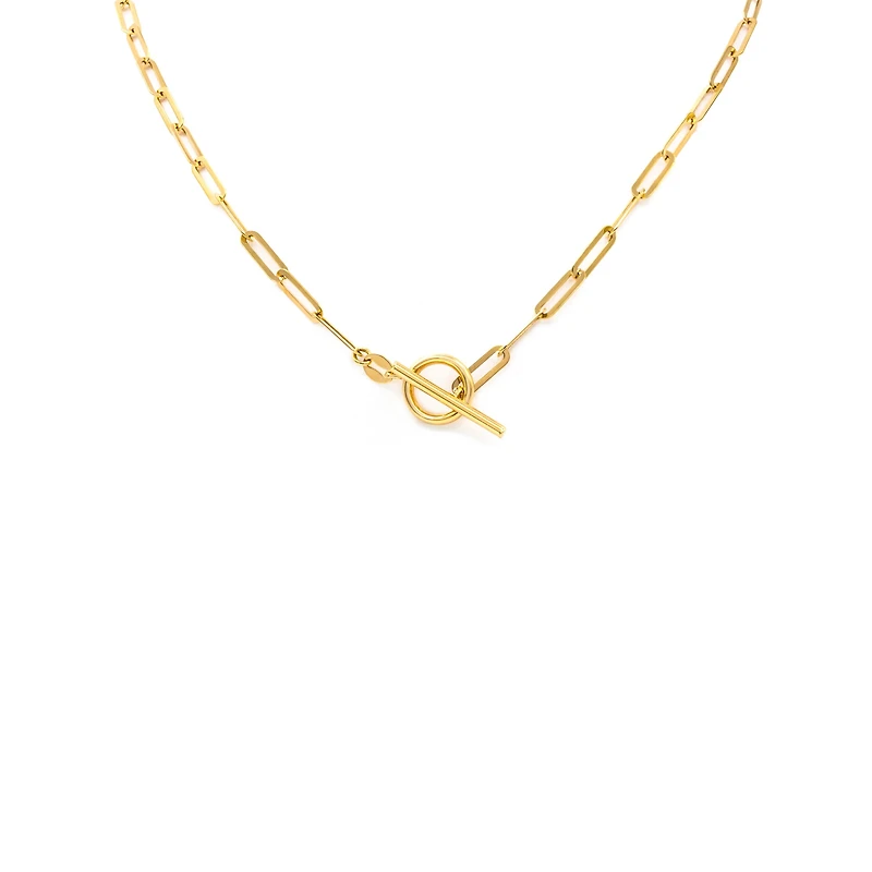Toggle Clasp Paperclip Necklace