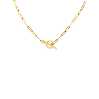 Toggle Clasp Paperclip Necklace