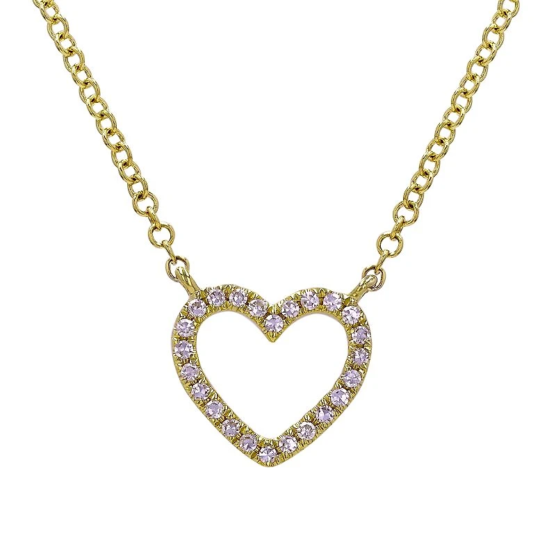 Open Heart 9MM Diamond Necklace