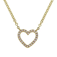 Open Heart 9MM Diamond Necklace