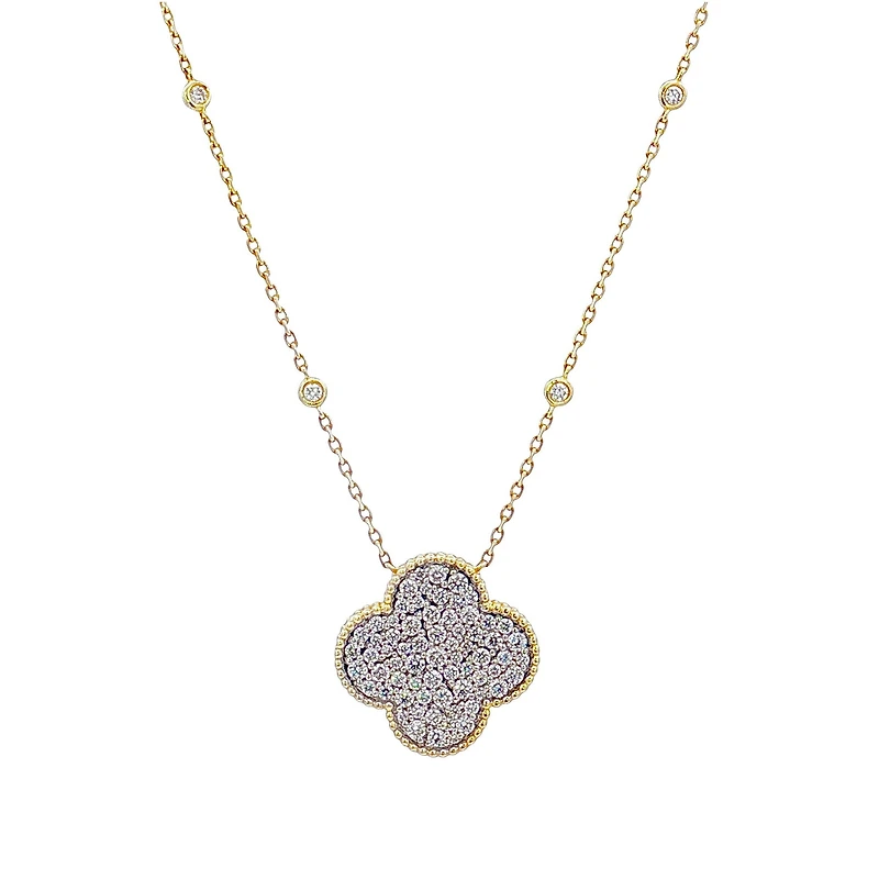 Pave Clover Necklace