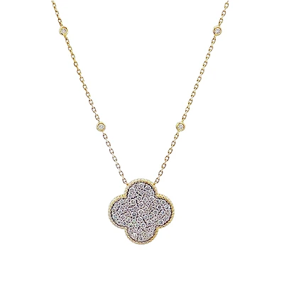 Pave Clover Necklace