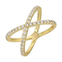 Diamond Crossover Ring