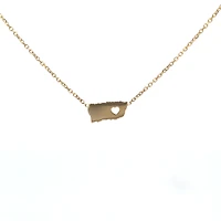 My Small island Puerto Rico Cutout Heart Necklace