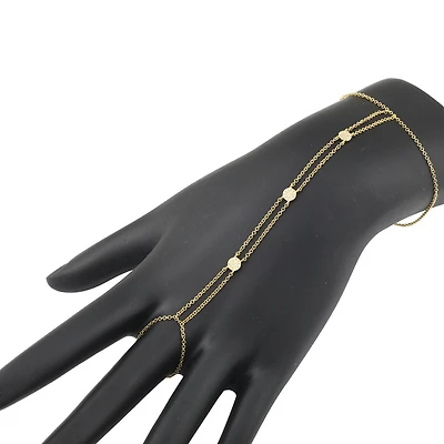 Pave Circles Diamond Hand Chain