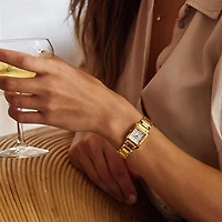 Bianca 22MM Yellow Steel Watch