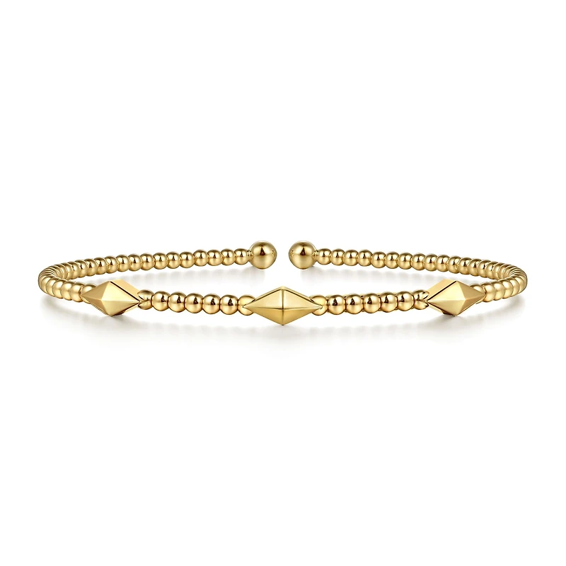 Pyramid Beaded Bangle Bracelet