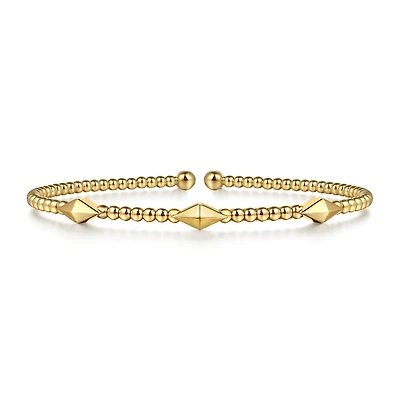 Pyramid Beaded Bangle Bracelet
