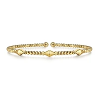 Pyramid Beaded Bangle Bracelet