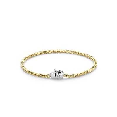 Round Box Golden Bracelet