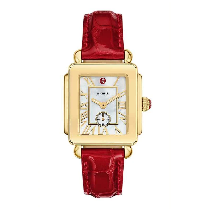 Deco Sport Red Ruby Leather 31MM Watch