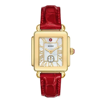 Deco Sport Red Ruby Leather 31MM Watch
