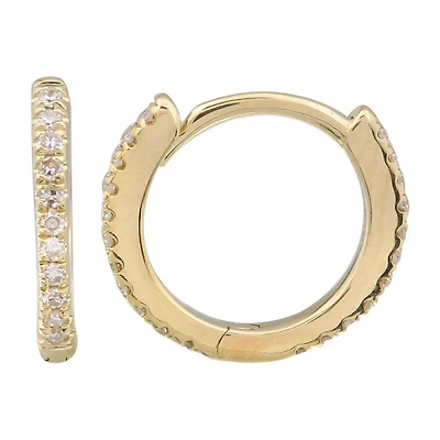 Diamond Huggie 10MM Earrings
