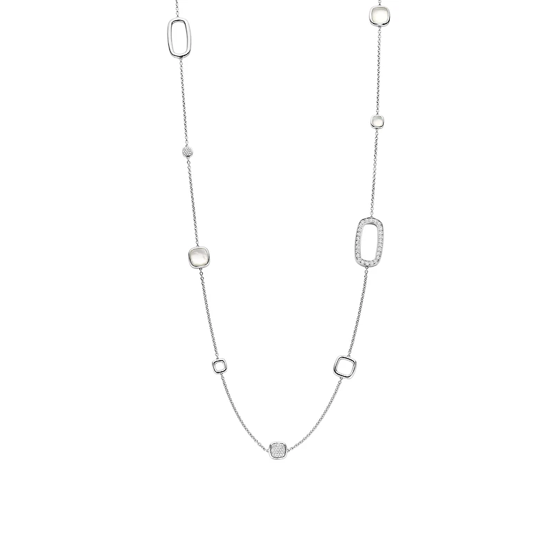 Cushion Quartz Long Necklace