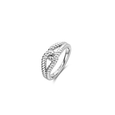 Rope Link Silver Ring