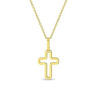 Rouned Open Cross Kids Necklace