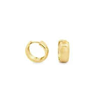 Round Huggie Earrings, 16MM