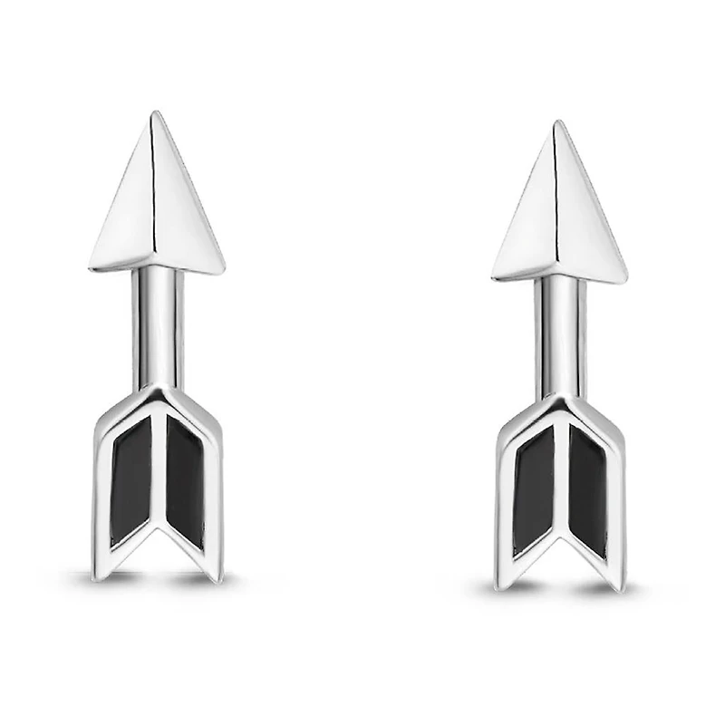 Black Onyx Arrow Stud Earrings