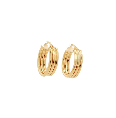 Triple Line 21MM Hoop Earrings
