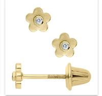Flower Diamond Kids Studs Earrings